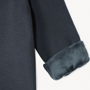 Sudadera de felpa con parches de letras en bucle para niño 