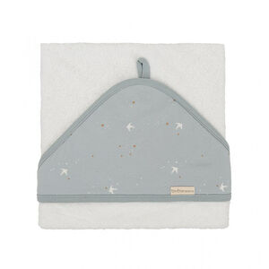 Maxi capa de baño 100x100cm Spring azul grisáceo 