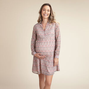 Vestido de embarazo y lactancia estampado floral 