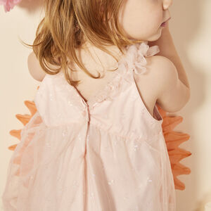 Vestido sin mangas de tul con estampado de mariposas para bebé niña 