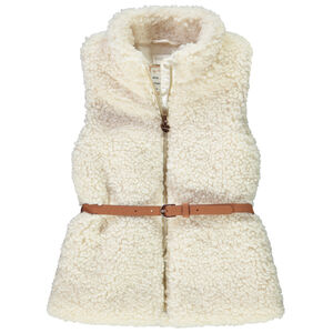 Gilet sans manches en sherpa effet mouton avec ceinture pour fille Main Gilet sans manches en sherpa effet mouton avec ceinture pour fille