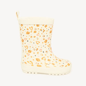 Botas de lluvia de goma para niña con estampados de flores y corazones 