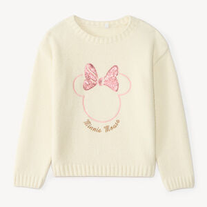 Suéter para niña de manga larga tricotado de Minnie Disney. 