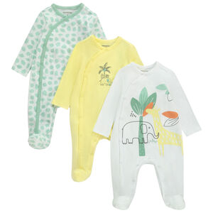 Lote de 3 peleles fantasía para bebé niño con diferentes aperturas según la edad 