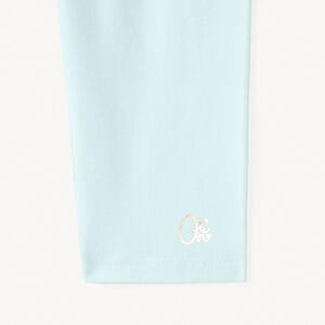 Pack de 2 leggings cortos unis con logo estampado niña 
