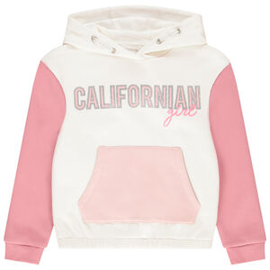 Sweat en molleton gratté color block à capuche pour fille Main Sweat en molleton gratté color block à capuche pour fille