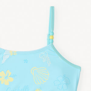 Bañador de 2 piezas con estampado de conchas para niña bebé. 
