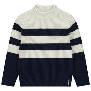 Jersey de rayas de punto con mangas largas para niño 