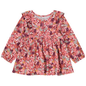 Túnica manga larga print flores - "Crépuscule d'Été" 