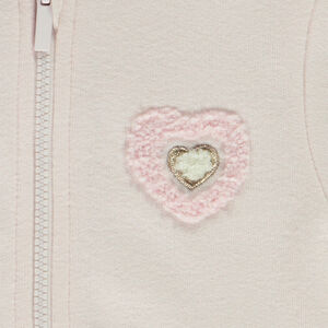 Chaleco de felpa con parche de bucles para bebé niña 