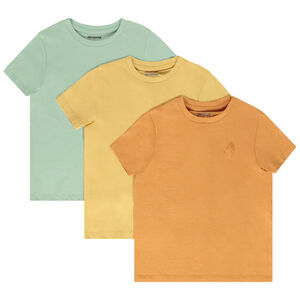 Pack de 3 camisetas de manga corta con estampado de palmeras niño 