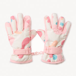 Gants de ski à imprimé arty et doublés pour fille  Main Gants de ski à imprimé arty et doublés pour fille