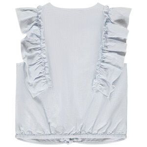 Blusa a rayas con grandes volantes niña 