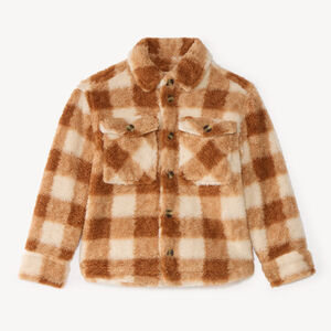 Camisa de niño de sherpa a cuadros. 