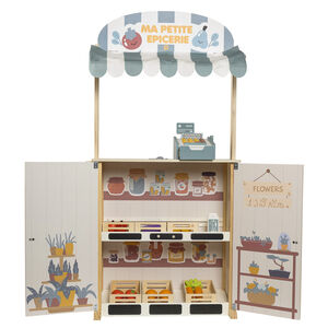 Set dinette en bois Mon épicerie fine  Main Set dinette en bois Mon épicerie fine