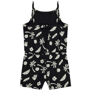 Mono corto de punto de jersey con estampado fantasía niña 