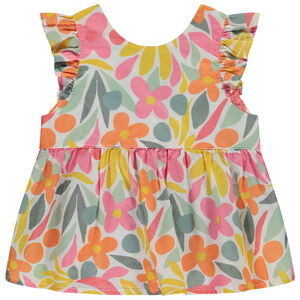 Tunique manches courtes imprimé floral pour bébé fille  Main Tunique manches courtes imprimé floral pour bébé fille