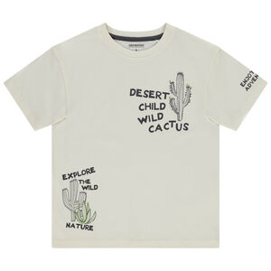 Camiseta manga corta estampado cactus para niño 