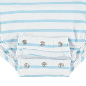 Pack de 2 peleles cortos a rayas y lisos con estampado de delfines 