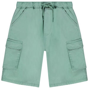 Bermudas lisas con múltiples bolsillos para niño 