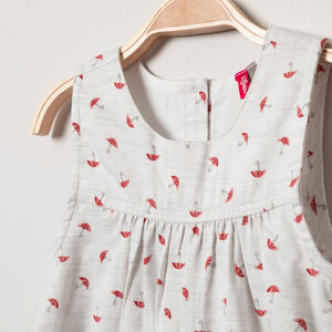 Túnica sin manga estampada , paraguas all-over 