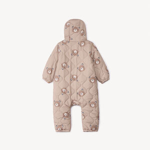 Pelele piloto estampado de ositos para bebé con acabados diferentes según la edad 