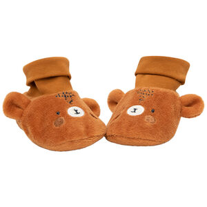 Zapatillas de terciopelo con bordado de osito para bebé niño Main Zapatillas de terciopelo con bordado de osito para bebé niño