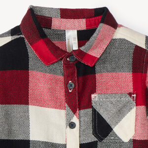 Camisa de cuadros de manga larga para bebé niño 