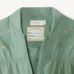 Chaqueta bomber de tela arrugada niña 