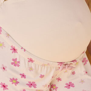 Short de pijama premamá con banda alta y estampado floral 