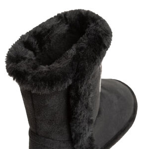 Botines negros para niña con texto de lentejuelas mágicas 