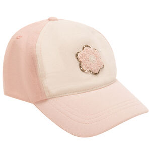 Casquete de felpa con flor de rizo para bebé niña 