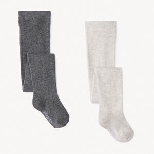 Pack de 2 pares de leotardos gruesos para bebé niña 