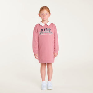 Robe effet sweat pour filles avec col chemise. 