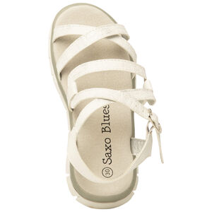 Sandalias blancas con tiras brillantes para niña 