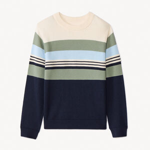 Jersey de punto fantasía efecto color block para niño  Main Jersey de punto fantasía efecto color block para niño