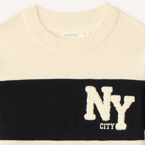 Jersey de niño de punto con bordado de bucle. 