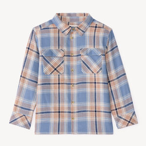 Camisa de niño de manga larga de franela a cuadros 
