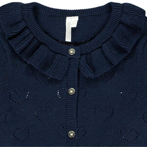 Chaleco de punto de manga larga para bebé niña 