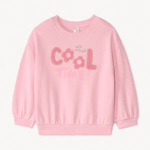 Sudadera de felpa oversize con parches de bucle para bebé niña 