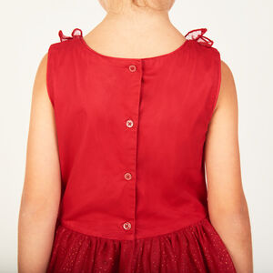 Ropa de fiesta sin mangas con volantes brillantes niña 