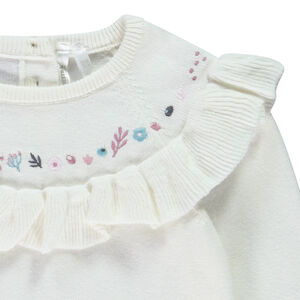 Jersey de bebé niña con volantes y bordado  Main Jersey de bebé niña con volantes y bordado