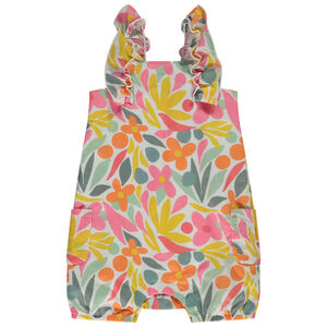 Combishort con volantes estampado floral para bebé niña 