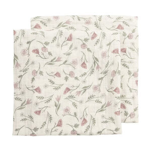Muselinas Pack 2 uds 70x70 cm Flowers multicolor 