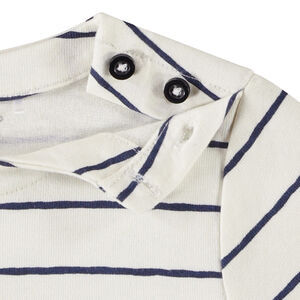 Camiseta de rayas con estampado en relieve para bebé niño 