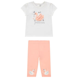 Conjunto camiseta manga corta print cisne y corsario 