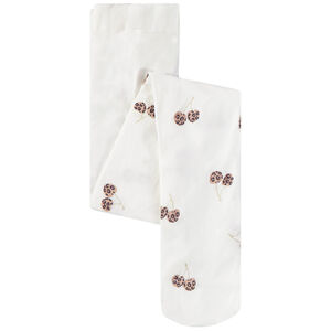 Medias finas estampadas de cerezas y leopardo para niña 