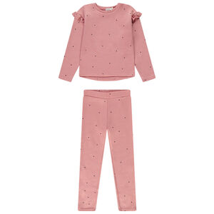 Conjunto 2 piezas estampado corazones para niña 