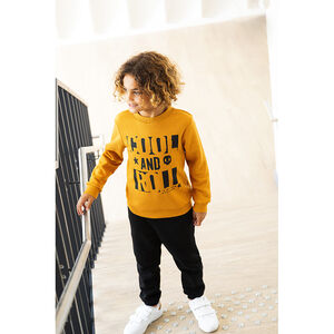 Ensemble sweat avec print + jogging uni pour garçon Main Ensemble sweat avec print + jogging uni pour garçon