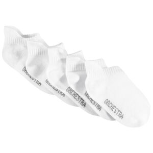 Pack de 5 pares de calcetines cortos blancos lisos 